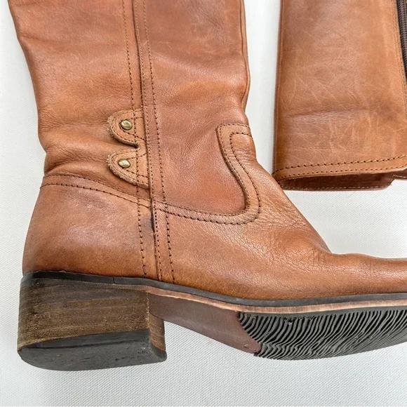 Seychelles Womens 7 Boots Brown Leather Riding Knee High Side Zip Equestrian - Picture 2 of 12